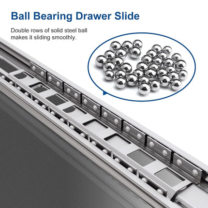 VADANIA 700mm Heavy Duty Drawer Runners with Lock #D51, 1 Pair
