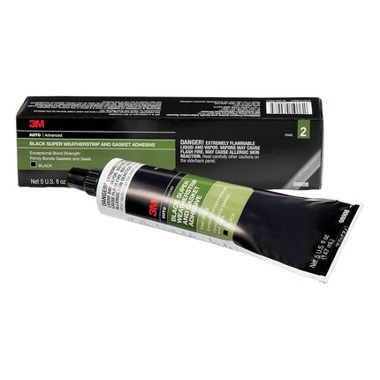 3M 08008 Black Super Weatherstrip Adhesive Tube - 
