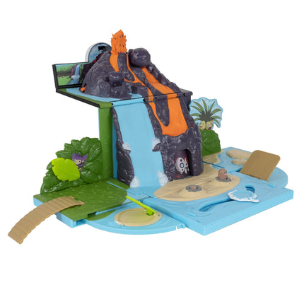 Juego de Volcán Pokémon Carry 'N' Go con 4 figuras de 2 pulgadas incluidas: Pikachu, Charmander, Bulbasaur y Squirtle - Llévalo a todas partes - Sets de juego para fans infantiles - Exclusivo de Amazon