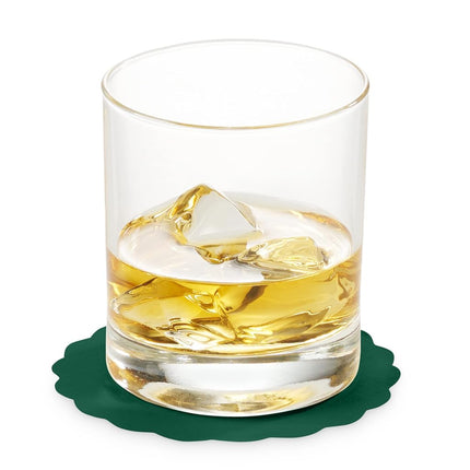 Disposable Green Paper Coasters for Drinks, 3.5 Inch Round Coasters for Christmas, Bar, Cocktail, Beverage, Wine Or Event, 500 Pack Bulk