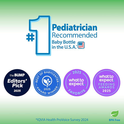 Dr. Brown's Options and Glass Feeding Bottle with Level 1 Teat 2 Pack, 120 ml