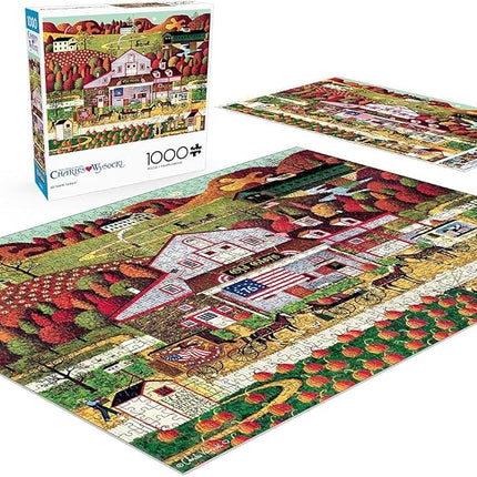 Buffalo Games - Charles Wysocki - Autumn Farms - 1000 Piece Jigsaw Puzzle for Adults Challenging Puzzle Perfect for Game Nights - Finished Size 26.75 x 19.75