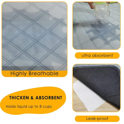 Mooydee 4 Pack Guinea Pig Cage Liners for C&C 2x1 Habitat Washable Guinea Pig Bedding Super Absorbent | Waterproof | Non Slip| Reusable Guinea Pig Pee Pads for Small Animals Cages-28 x 14 Inch