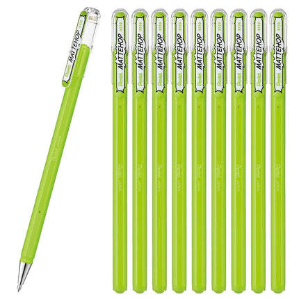 Pentel Color Ballpoint Pen Matte Hop Yellow Green 10 Pens K110-VK