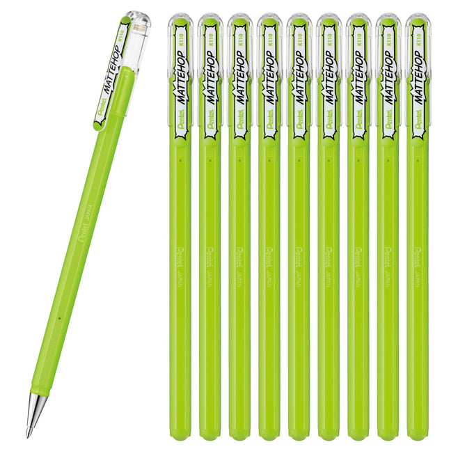 Pentel Color Ballpoint Pen Matte Hop Yellow Green 