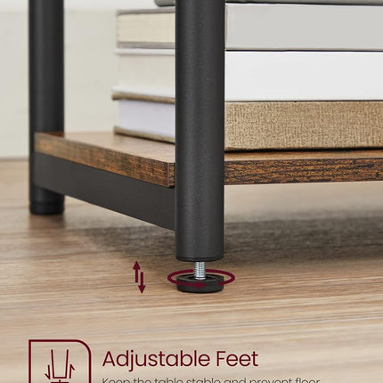 Vasagle LET273B01 Storage Shelf Side Table, Vintage Brown