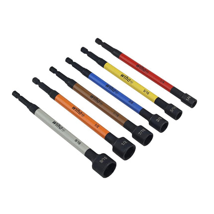 Wiha 70486 | 6 Piece Color Coded Magnetic Nut Setter Set
