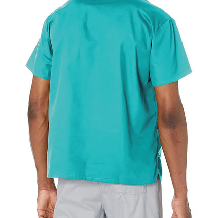 Dickies EDS Signature Scrubs for Women, Contemporary Fit V-Neck Womens Tops in Soft Brushed Poplin 85906, Teal Blue, XXL Plus