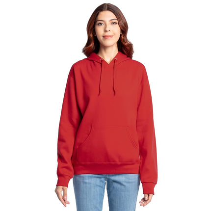 Fruit of the Loom Men's Eversoft Fleece Hoodies, Full Zip, Moisture Wicking & Breathable, Sizes S-4x Hooded Sweatshirt, Red Pullover, Large