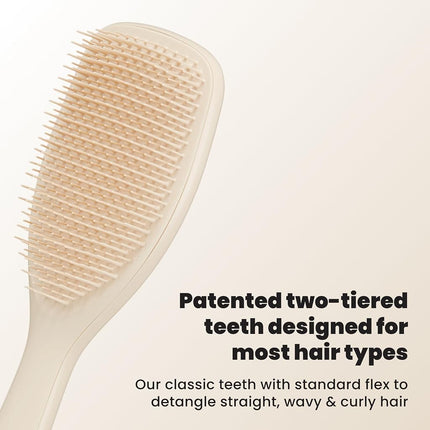 Tangle Teezer | The Large The Ultimate Detangler Hairbrush | Perfect for Long, Thick, Curly & Textured Hair | Two-Tiered Teeth for Gentle Detangling | Reduces Breakage | Ergonomic Handle | Cappucino
