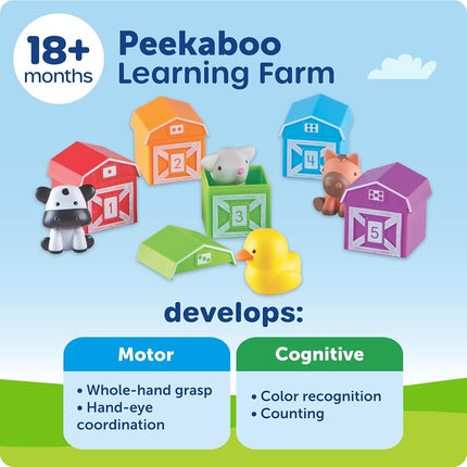 Learning Resources Peekaboo Learning Farm, Ages 3+, Counting Toy