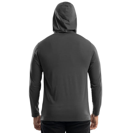 Wrangler Riggs Workwear Sudadera con Capucha y Protección Solar de Manga Larga para Hombre, Negro, 3XL Grande