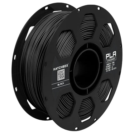 HATCHBOX Filament PLA Noir 1,75 mm pour imprimante 3D, bobine de 1 kg, précision dimensionnelle de +/- 0,03 mm, filament pour impression 3D