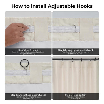 HPD Half Price Drapes Faux Silk Blackout Curtains 120 Inches Long for Bedroom & Living Room Vintage Textured Blackout Curtain (1 Panel), 50W x 120L, Off White