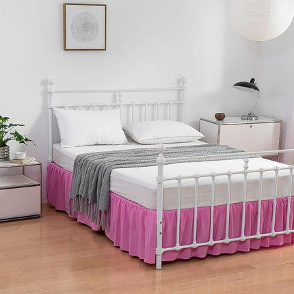 xuan dian Bed Skirt Full Size Ruffled Bed Skirts with Split Corners