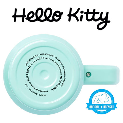Silver Buffalo Sanrio Hello Kitty Kawaii Strawberry, Pineapple, and Rainbows Stainless Steel Tumbler with Handle and Straw, Fits in Standard Cup Holder, 40 Ounces