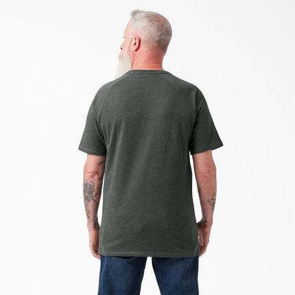 Dickies Men's Cooling Short Sleeve Pocket T-Shirt, Hunter Green Heather, S