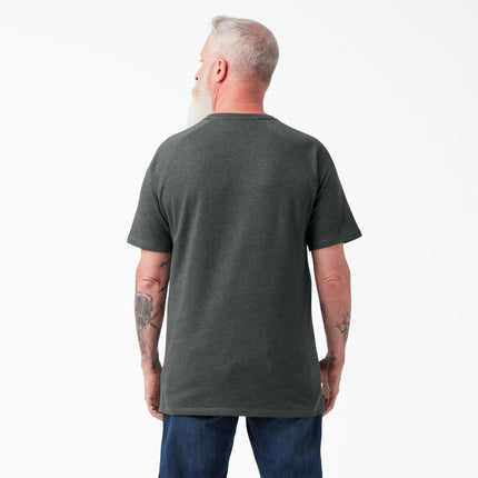 Dickies Men's Cooling Short Sleeve Pocket T-Shirt, Hunter Green Heather, S