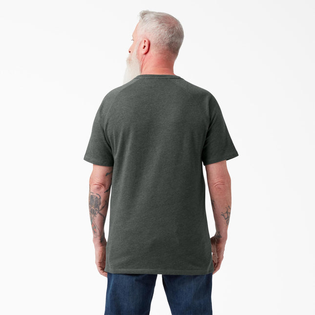 Dickies Men's Cooling Short Sleeve Pocket T-Shirt, Hunter Green Heather, S