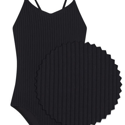 Maillot de bain 1 pièce Kanu Surf Hurricane Beach Sport UPF 50+ pour filles, noir uni, taille 12