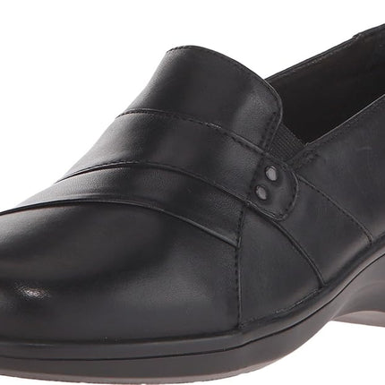 Clarks Women's May Marigold Slip-On Loafer, Black,