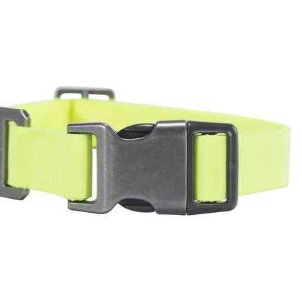 Carhartt Nylon Duck Dog Collar, Fully Adjustable Durable 2-Ply Cordura Nylon Canvas Collars for Dogs, Brite Lime, Medium