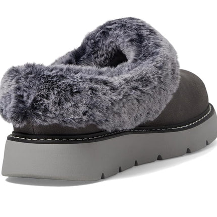 Skechers Keepsakes Women's Lite-Cozy Blend Slippers, Dark Grey, 9.5