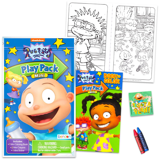 Juego de Mini Recuerdos de Fiesta de Rugrats de Nickelodeon para Niños - Paquete con 24 Paquetes de Juego de Rugrats con Páginas para Colorear, Pegatinas y Más (Artículos para Fiestas de Cumpleaños de Rugrats)