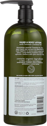 Lotion Mains et Corps Avalon Organics, Lavande Nourrissante, 946 ml