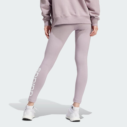 Adidas Womens Essentials High-Waisted Logo Leggings, Preloved Fig, X-Small