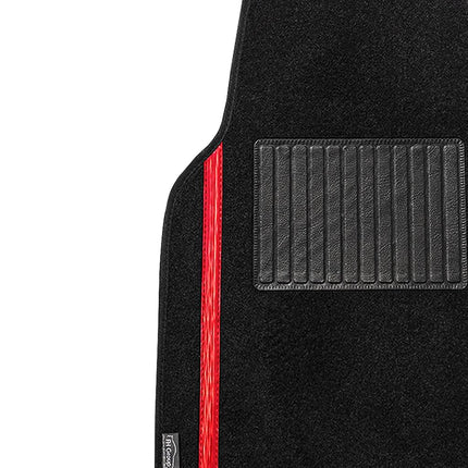 FH Group Car Floor Mats - Carpet Floor Mats for Cars, Universal Fit Automotive Floor Mats, All Purpose Car Floor Mats, Carpet Protector Mat for Most Sedan, SUV, Truck Floor Mats Red