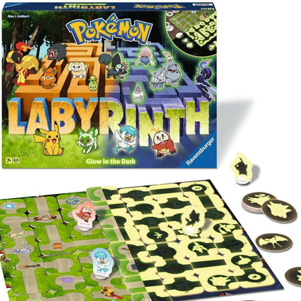 Ravensburger - Pokemon Maze Glow in the Dark - Pokemon Maze Game Glow in the Dark - 2-4 Players - Ages 7+ - Thinking & Strategy - 22705