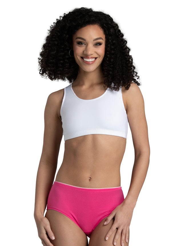 Lot de culottes respirantes Fruit of the Loom pour femme (assorties), en micromesh, taille basse (lot de 6), XXX-Large (10)