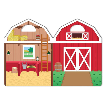 Melissa & Doug Puffy Sticker Play Set - On The Farm - 52 Reusable Stickers, 2 Fold-Out Scenes Restickable Farm Sticker Book, Puffy Farm Animals Removable Stickers for Kids Ages 4+ - FSC Certified