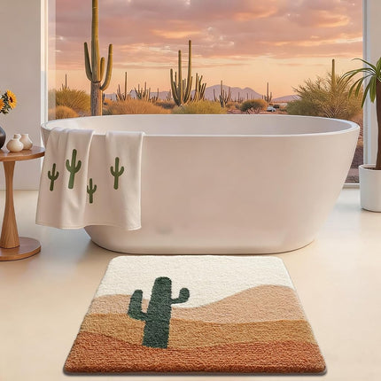LUMI Bathroom Rugs Square 80 x 80 cm, Plush Non-Slip Absorbent Bath Mat