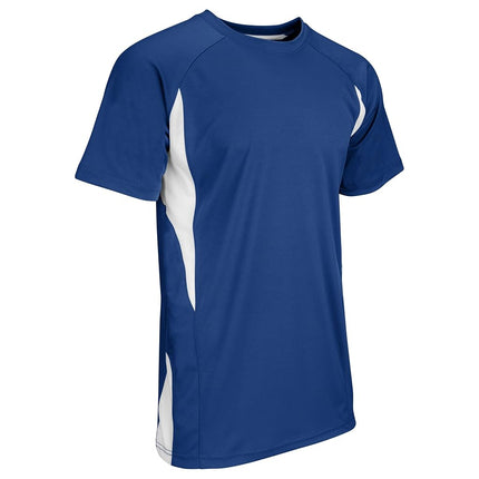 CHAMPRO Top Spin Lightweight Polyester Baseball Jersey, Youth Small, Royal,White