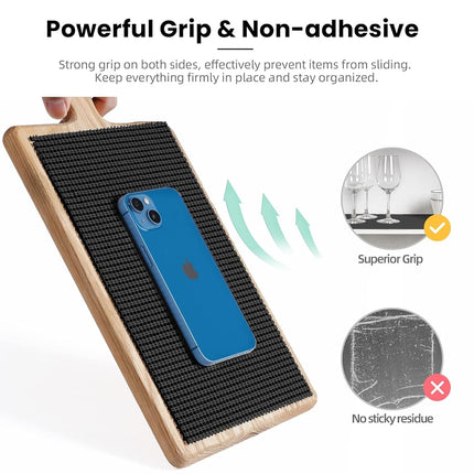 BAGAIL Non-Adhesive Shelf Liner, Thick Strong Grip Drawer Liners for Kitchen Cabinets, Heavy-Duty Easy Cut Cabinet Liners for Shelves, Pantry, Bathroom Cupboards - 45 * 600cm, Black
