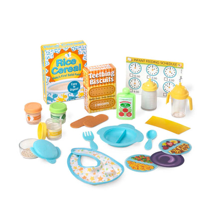 Melissa & Doug Mine to Love - Juego de lujo para el cuidado del bebé, 48 piezas, muñeca y accesorios (Embalaje sin frustraciones)