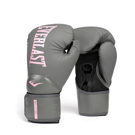 Everlast Elite 2 Boxing Gloves (Grey/Pink, 8oz)