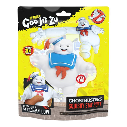 Heroes of Goo Jit Zu Ghostbusters Squishy Stay Puft Figure |Unique Goo Filling | Stretches Up to 3X Its Size | Stretch, Twist and Watch It Return to Its Original Size and Shape