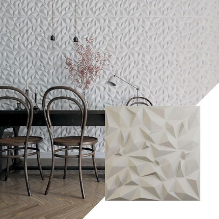 Ekena Millwork 19 5/8"W x 19 5/8"H Leto EnduraWall Decorative 3D Wall Panel, Satin Blossom White (Covers 2.67 Sq. Ft.