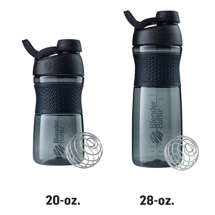 BlenderBottle Sportmixer | Vaso mezclador de proteínas | Vaso mezclador de dieta | Botella de agua | con BlenderBall | 590 ml - ciruela
