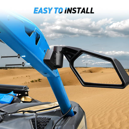 Nilight UTV Side Mirrors X3 Rear View Mirror Compatible with 2016 2017 2018 2019 2020 2021 2022 2023 Can Am Maverick X3 Turbo/DS MR RS Turbo R / X3 Max/ 1000