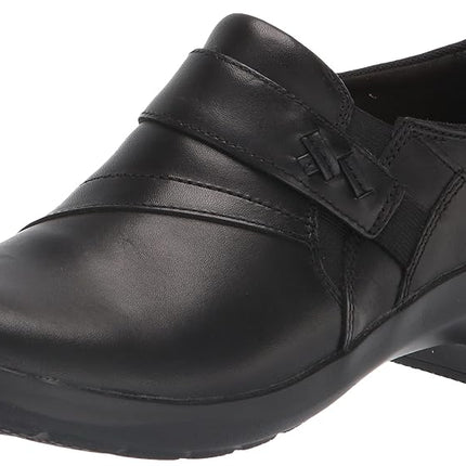 Clarks Women's Angie Pearl Loafer, Black Leather, 