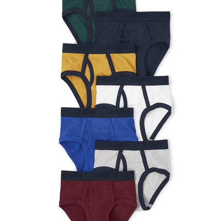 Gymboree Boys Cotton Brief Underwear, Solid Multi 7 Pk, Small (3030604)