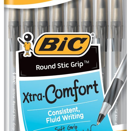 BIC Round Stic Grip Xtra Comfort Ballpoint Pen, Me