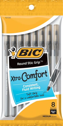 BIC Round Stic Grip Xtra Comfort Ballpoint Pen, Me