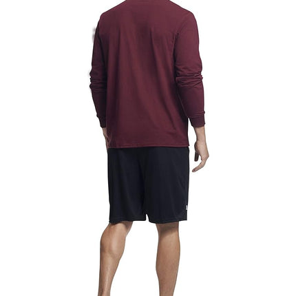 Russell Athletic Men's Essenital Long Sleeve Tee T-Shirt, Maroon, S