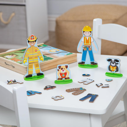 Set de Muñecas Magnéticas de Madera de Melissa & Doug para Jugar a Disfrazarse por Profesiones