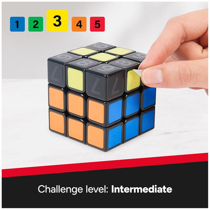 Rubik’s Coach Cube, Learn to Solve 3x3 Cube with Stickers, Guide, & Videos | Stress Relief Fidget Toy | Adult Toy Fidget Cube | for Ages 8 and up